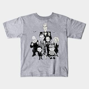 Addams Family Classic TV Show Caricature Kids T-Shirt